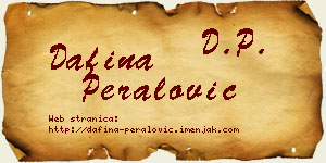 Dafina Peralović vizit kartica